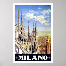 Milano Italy  Travel Poster ポスター