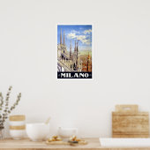 Milano Italy  Travel Poster ポスター (キッチン)