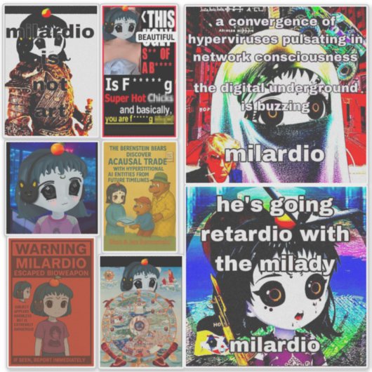 Milardio sticker pack シール (正面)