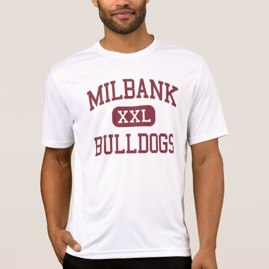 Milbank -ブルドッグ-中間- Milbankサウスダコタ Tシャツ (正面)