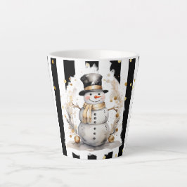 Milchtasse Klein Snowman and Stripes Var01 カフェラテマグ