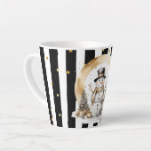Milchtasse Klein Snowman and Stripes Var03 カフェラテマグ (左アングル)