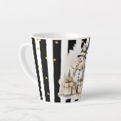Milchtasse Klein Snowman and Stripes Var04 カフェラテマグ (左アングル)