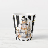 Milchtasse Klein Snowman and Stripes Var05 カフェラテマグ (正面)