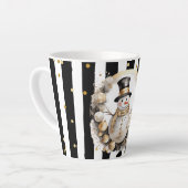 Milchtasse Klein Snowman and Stripes Var07 カフェラテマグ (左アングル)