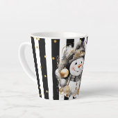 Milchtasse Klein Snowman and Stripes Var08 カフェラテマグ (左アングル)