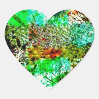 Mild yellow abstract heart sticker.Calming sunny ハートシール