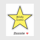 Mildly Iconic Star Sticker – Funny Minimal Sticker シール (シート)