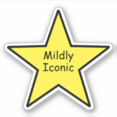 Mildly Iconic Star Sticker – Funny Minimal Sticker シール (正面)