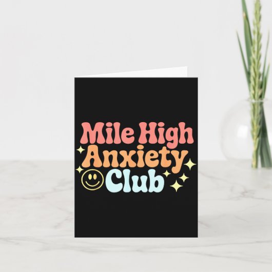 Mile High Anxiety Club Funny Design  カード (正面)
