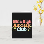 Mile High Anxiety Club Funny Design  カード (黄色い花)