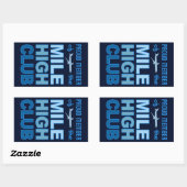 Mile High Clubスタンプ 長方形シール (シート)