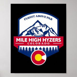 Mile High Hyzers Colorado Disc Golf Flight Above P ポスター