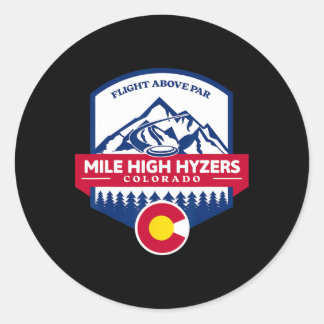 Mile High Hyzers Colorado Disc Golf Flight Above P ラウンドシール