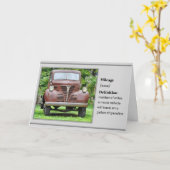 Mileage and an Old Truck - Birthday Card カード (黄色い花)