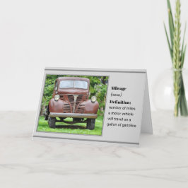 Mileage and an Old Truck - Birthday Card カード