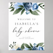 MILENAダスティブルー石板フローラベビーシャワーへようこそ ポスター (正面)