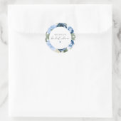 MILENA何かブルーフローラブライダルシャワー ラウンドシール (バッグ)