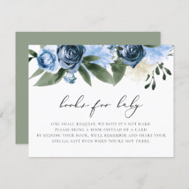 MILENA Dusty Blue Navyフローラブック(ベビーカード用) 招待状