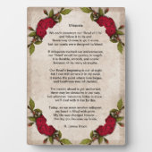 「mileposts」 – 妻への記念日の詩 フォトプラーク (正面)