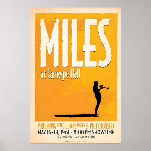 Miles Davis at Carnegie Hall, Original Print ポスター (正面)