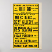 Miles Davis - Dizzy Gillespie - Mongo Santamaria ポスター (正面)