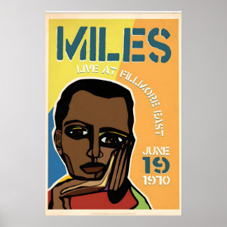 Miles Davis Live at the Fillmore Cubism Original ポスター