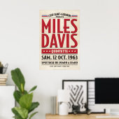 Miles Davis Live in Paris, Original Print Design ポスター (ホームオフィス)