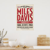 Miles Davis Live in Paris, Original Print Design ポスター (キッチン)