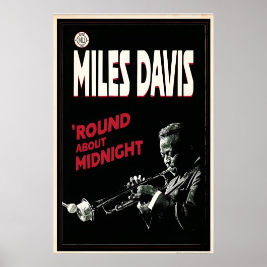 Miles Davis 'Round About Midnight Graphic ポスター (正面)
