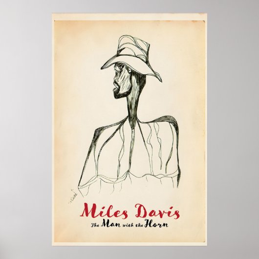 Miles Davis The Man with the Horn Print ポスター (正面)