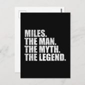 Miles name, Miles The Man The Myth The Legend ポストカード (正面/裏面)