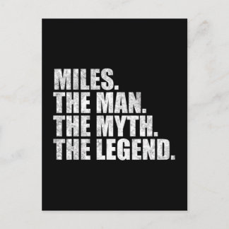 Miles name, Miles The Man The Myth The Legend ポストカード