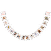 Milestone 1st Birthday Photo Pink Daisy バンティングフラッグ (全)