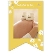 Milestone 1st Birthday Photo White Daisy バンティングフラッグ (第2の旗)