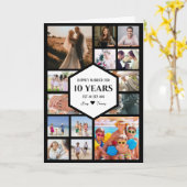 Milestone Anniversary With Hexagon Centre Photo カード (黄色い花)