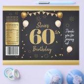 Milestone Birthday Gold Black Chip Bag Wrappers チラシ (シングル)