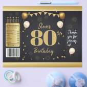 Milestone Birthday Gold Black Chip Bag Wrappers チラシ (シングル)