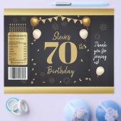 Milestone Birthday Gold Black Chip Bag Wrappers チラシ (シングル)
