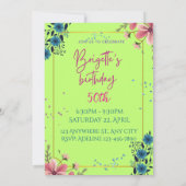 Milestone Birthday Invitation – 20th to 50th 招待状 (裏面)