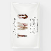 Milestone Birthday Photo Typography Banner 横断幕 (縦)