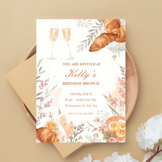 Milestone Celebration Brunch Birthday 招待状