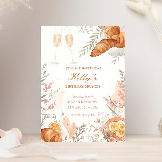 Milestone Celebration Brunch Birthday 招待状