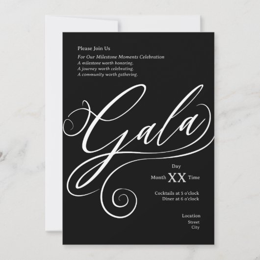 Milestone Gala Invitation 招待状 (正面)