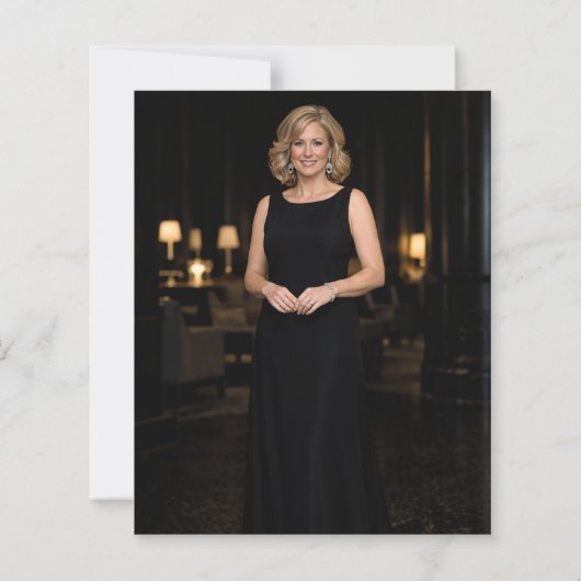 Milestone gold photo birthday invitation (裏面)