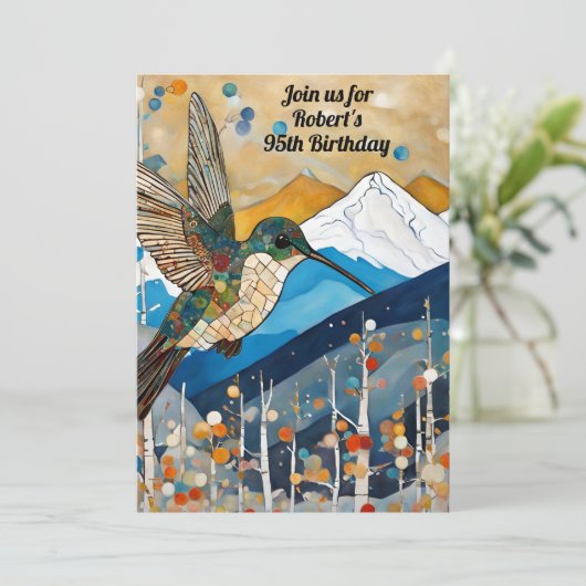 Milestone Mens Birthday Party Invitation 招待状 (スタンド正面)