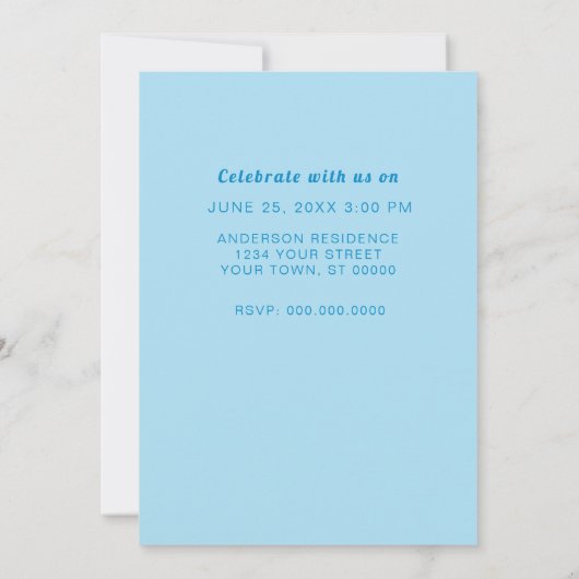 Milestone Mens Birthday Party Invitation 招待状 (裏面)