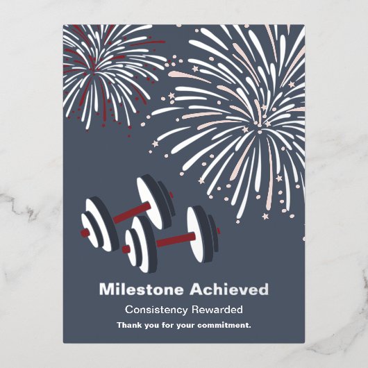 Milestone Thanks For Your Commitment Foil Postcard 箔シーズンポストカード (正面)