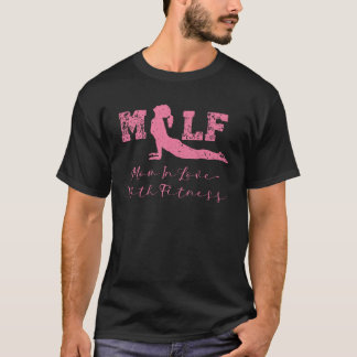MILFママ愛するフィットネススウェア Tシャツ