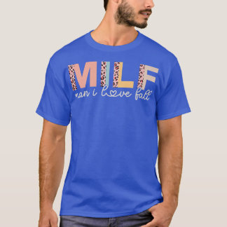 MILFマンIラブ秋恋人おもしろいことわざアダルトウォーム Tシャツ